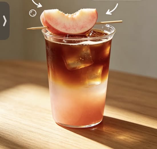 水蜜桃气泡美式（含鲜果粒） Peach Sparkling Americano
